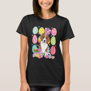 Cute Beagle Easter Bunny Ear Colourful Easter Egg T-Shirt