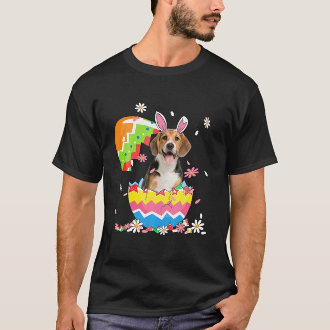 Cute Beagle Egg Shirt Easter Day Dog Dad Dog Mom (Front)