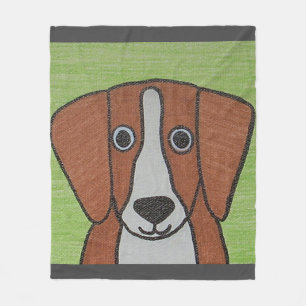 Cute Beagle Fleece Blanket