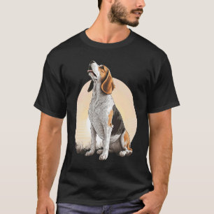 Cute Beagle Howling at the Moon Beagle Mom T-Shirt
