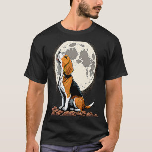Cute Beagle Howling at the Moon  Beagle Mom T-Shirt