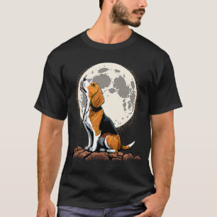 Cute Beagle Howling at the Moon  Beagle Mom T-Shirt