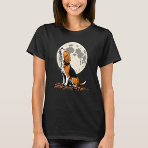Cute Beagle Howling at the Moon Beagle Mom T-Shirt