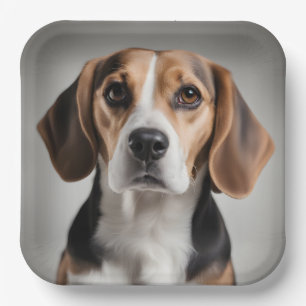 Cute Beagle Paper Plate