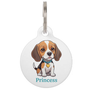 Cute Beagle Personalize Pet Tag