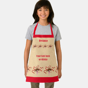 Cute Beagle Puppy And Hearts Personalized Apron