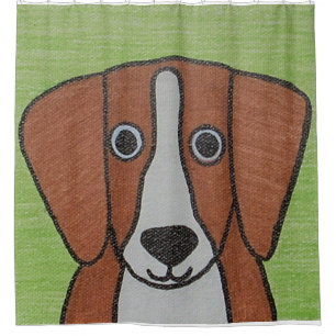 Cute Beagle Shower Curtain