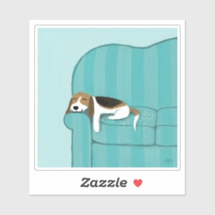 Cute Beagle Sleeping on Couch   Fun Dog Lover's