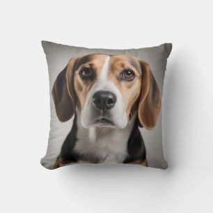 Cute Beagle Throw Pillow