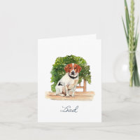 Cute Beagle watercolor Folded greetings