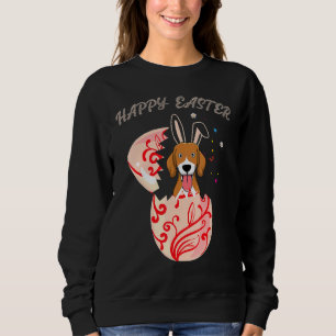 Cute Beagles Dog Egg Easter Day Dog Mom Sweatshirt