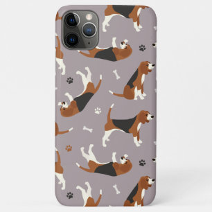 Cute Beagles Paws and Bones Grey Case-Mate iPhone  iPhone 11 Pro Max Case