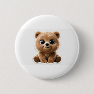 Cute Bear 2 Inch Round Button