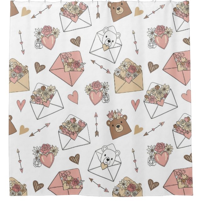 Cute Bear and Hearts -- Pastel Nursery (5) (Front)