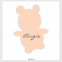 Cute Bear Any Colour Name Car