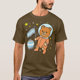 Cute Bear Astronaut Demiboy Pride 140 T-Shirt