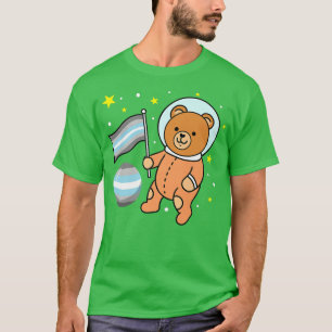 Cute Bear Astronaut Demiboy Pride Premium T-Shirt