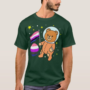 Cute Bear Astronaut Genderfluid Pride Premium 536  T-Shirt