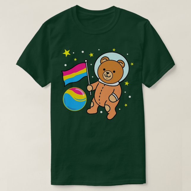 Cute Bear Astronaut Pan Pride Premium 537  T-Shirt (Design Front)