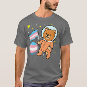Cute Bear Astronaut Trans Pride T-Shirt