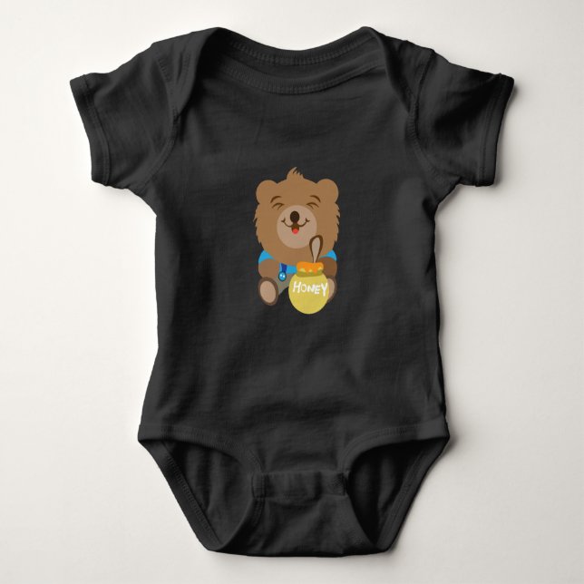 Cute Bear Baby Bodysuit (Front)
