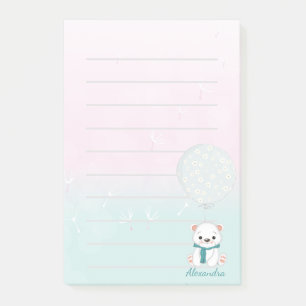 Cute Bear Balloon To do List Watercolor  Post-it Notes