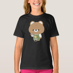 Cute Bear Barista T-Shirt