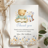 Cute Bear Books Baby Shower Thank you