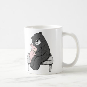 Cute Bear & Bunny Mug Custom Personalized Name Mug
