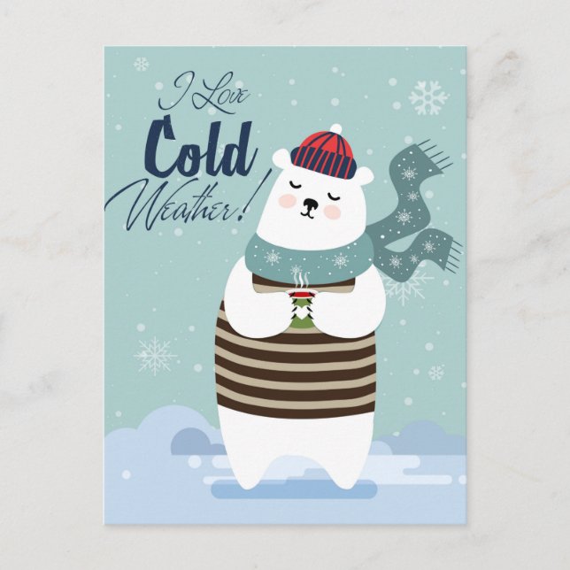 Cute  Bear Calendar Postcard (Front)
