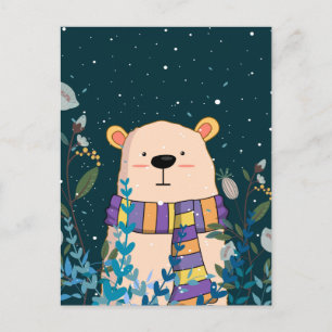 Cute Bear Calendar Postcard