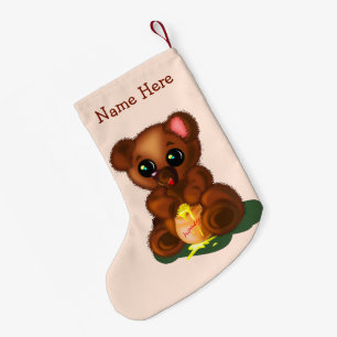 Cute Bear Christmas Stockings Personalized Name