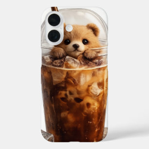 Cute Bear Coffee iPhone Case   Aesthetic Animal 