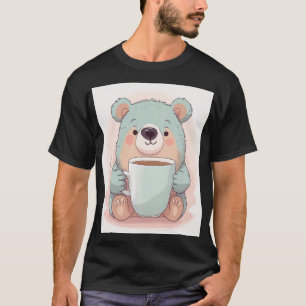 Cute Bear Coffee Lover Kawaii Mug Shirt Cafe Gift