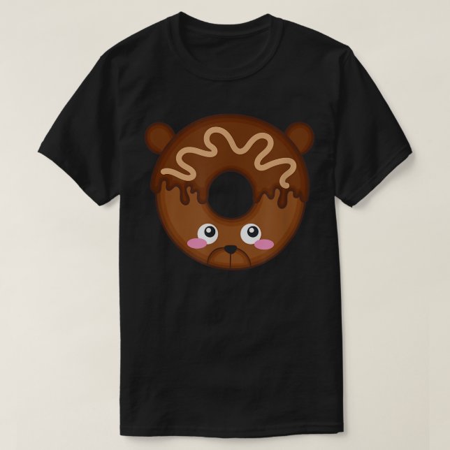 Cute Bear Doughnut Grizzly Doughnuts Bears Anime54 T-Shirt (Design Front)