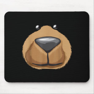 Cute Bear Face Costume Shirt Funny Halloween Teddy Mouse Pad