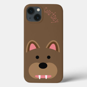 Cute Bear Face Customizable iPhone 13 Case