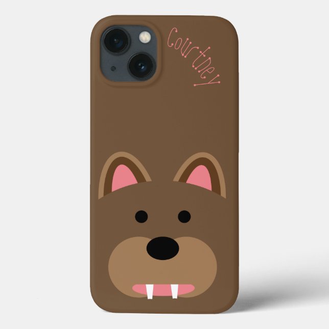 Cute Bear Face Customizable Case-Mate iPhone Case (Back)