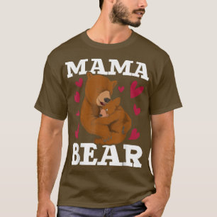Cute Bear Family Bear Cub Animal Mom Mommy Mama Be T-Shirt