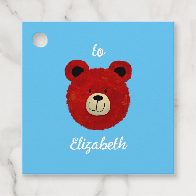 Cute bear favour tags (Front)