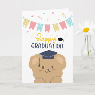 Cute Bear Happy Graduation Card