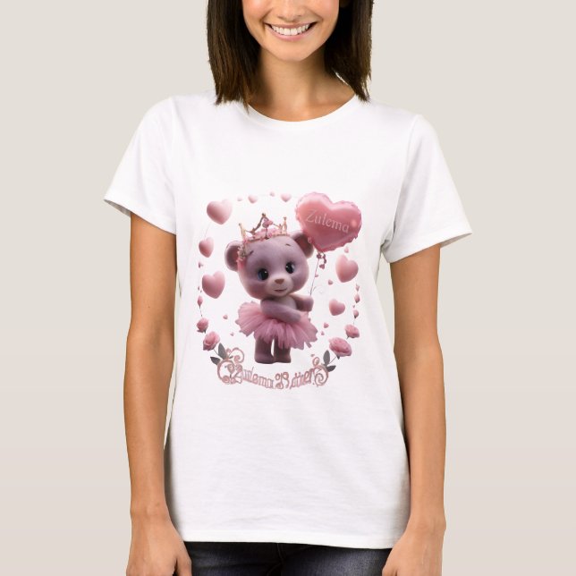 Cute Bear Heart T-Shirt (Front)