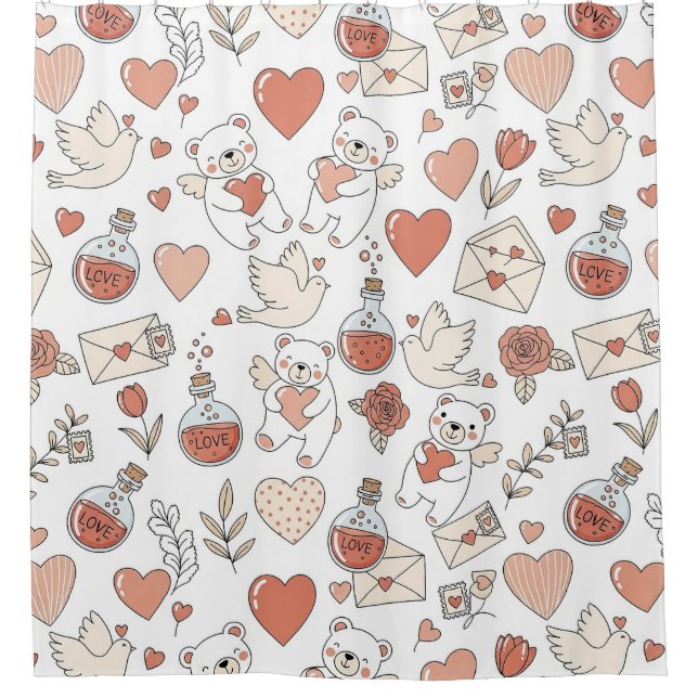 Cute Bear Hearts Valentine Pattern (Front)
