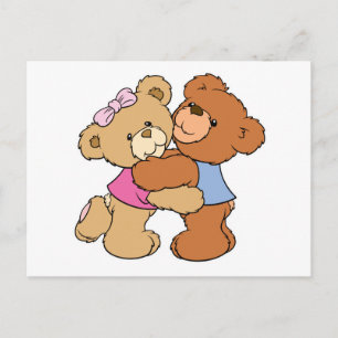 Cute Bear Hug Bears Postcard