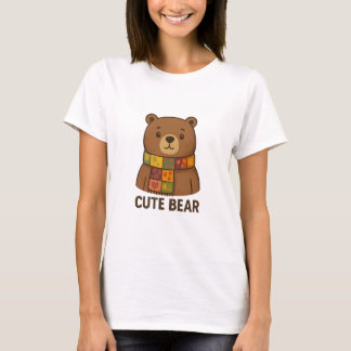 Cute Bear in Cozy Scarf T-Shirt
