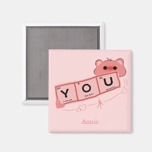 Cute Bear In Love Magnet