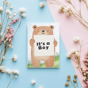 Cute bear It’s a Boy Baby Shower bear Invitation