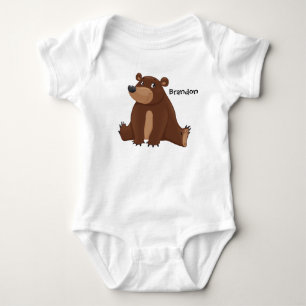 Cute Bear Jersey Sleeper Baby Bodysuit