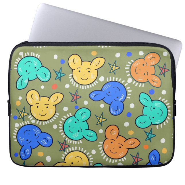 Cute Bear  Laptop Sleeve (Front)