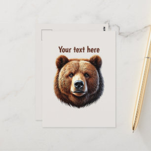 Cute bear lovers customizable  postcard